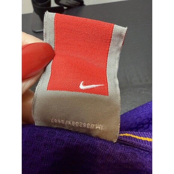 Nike LSU Tigers Shirt Mens Large Purple Dri Fit Polo Football NCAA - Picture 8 of 11